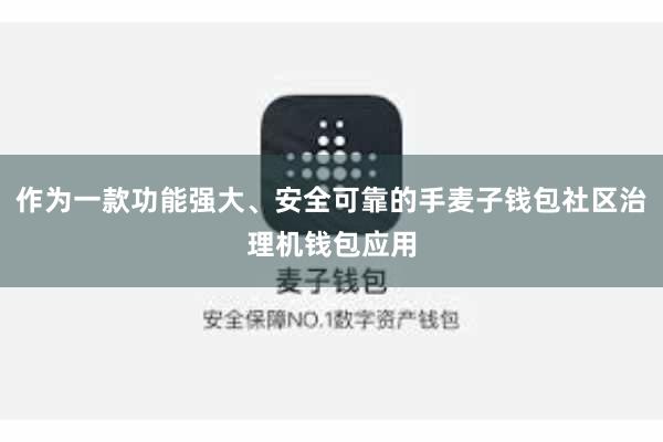 作为一款功能强大、安全可靠的手麦子钱包社区治理机钱包应用