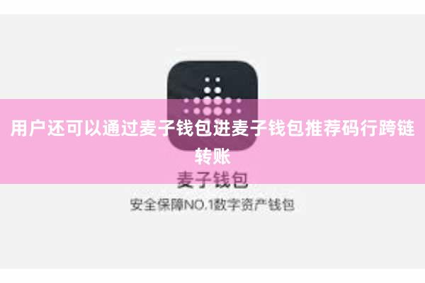用户还可以通过麦子钱包进麦子钱包推荐码行跨链转账
