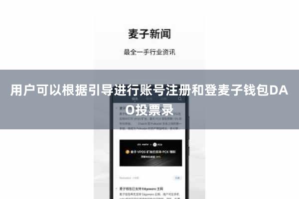 用户可以根据引导进行账号注册和登麦子钱包DAO投票录