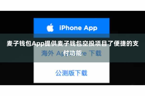 麦子钱包App提供麦子钱包空投项目了便捷的支付功能